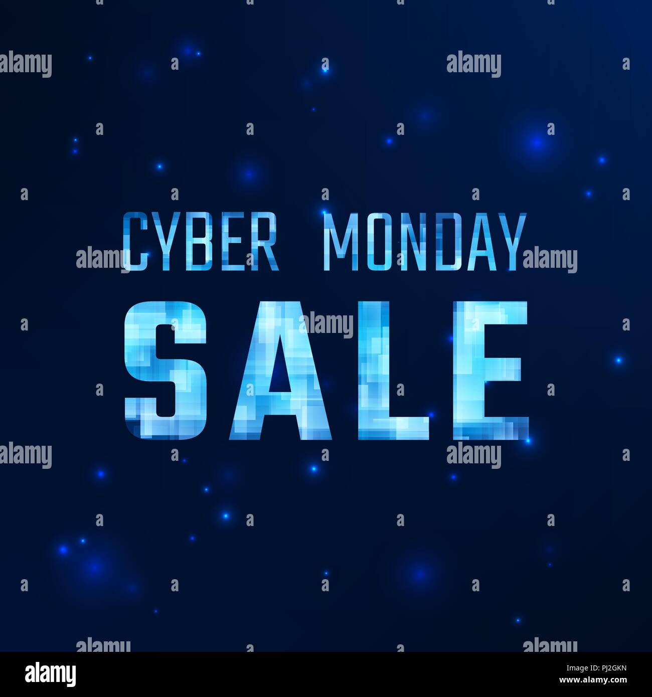 Cyber Monday offre de remise de bannière. Vector illustration Illustration de Vecteur