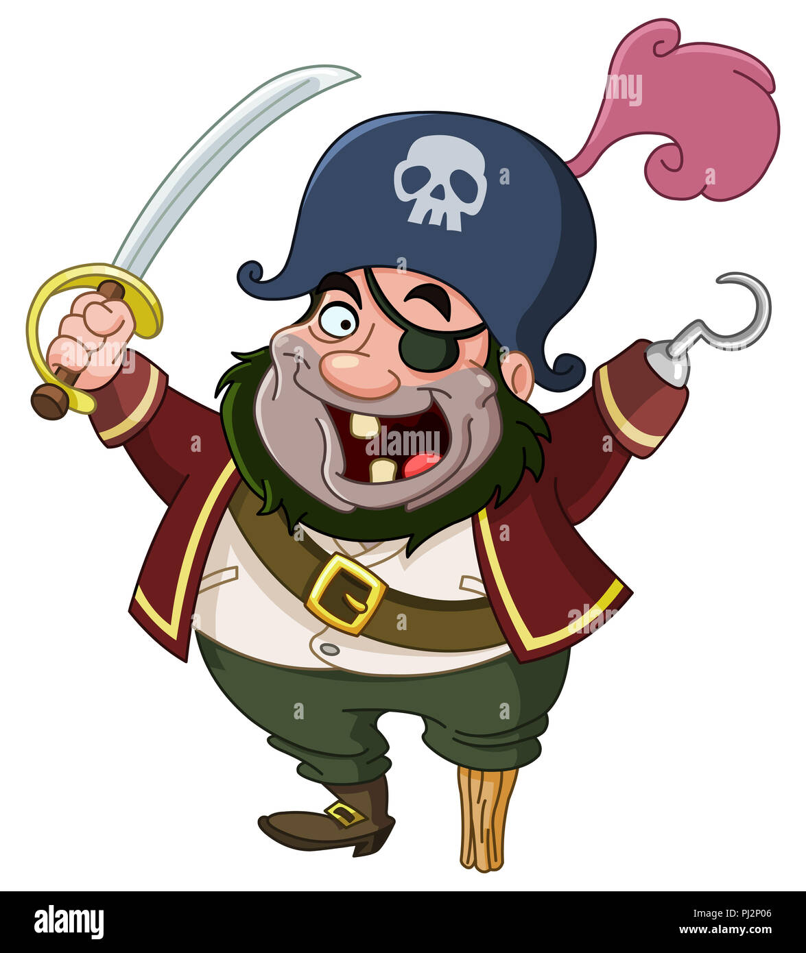 Pirate dessin animé Banque D'Images