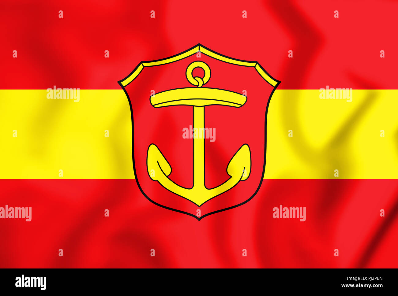 Pavillon 3D de la ville de Ludwigshafen am Rhein, Allemagne (Rhénanie-Palatinat). 3D Illustration. Banque D'Images