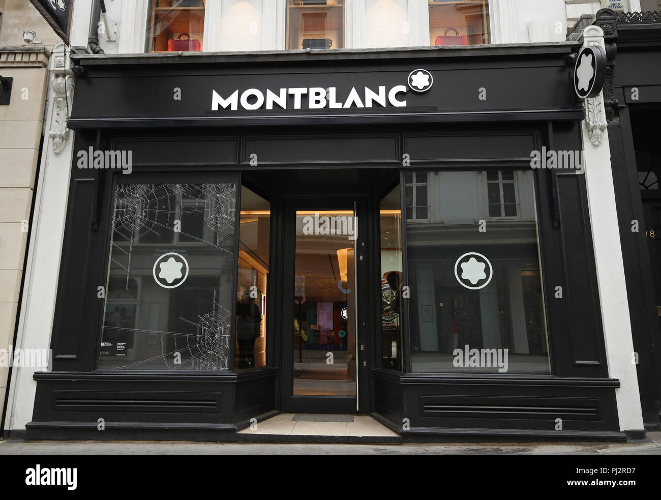 Le Montblanc store sur New Bond Street, Londres. ASSOCIATION DE PRESSE Photo. Photo date : mercredi 22 août 2018. Crédit photo doit se lire : Yui Mok/PA Wire Banque D'Images