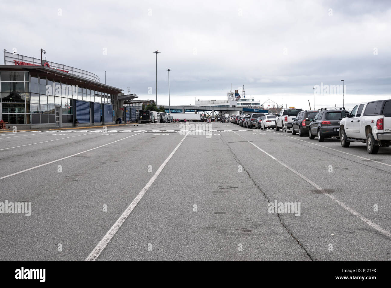 Le terminal de ferries Tsawwassen Vancouver - Victoria , Canada Banque D'Images