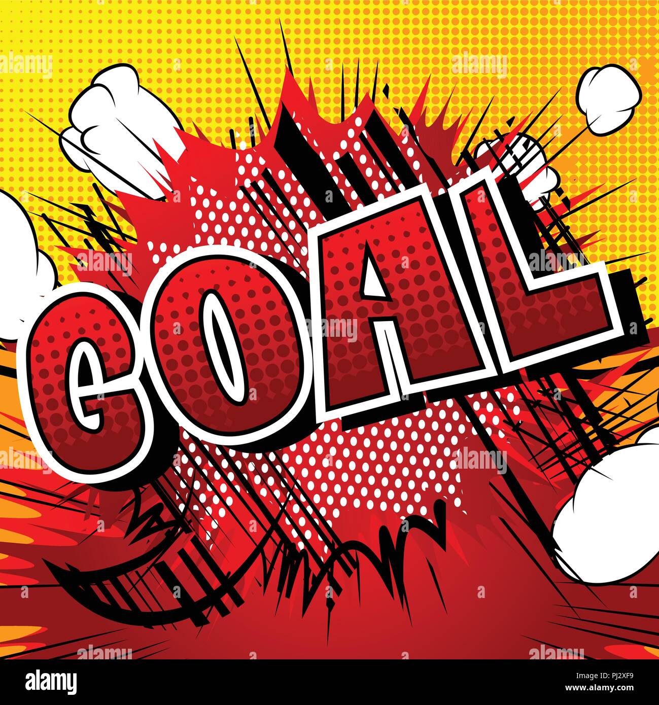 Objectif - Vector illustration comic book style phrase. Illustration de Vecteur