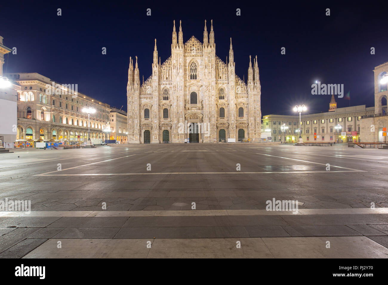 Vue de la cathédrale de Milan à Milan, Italie. Banque D'Images
