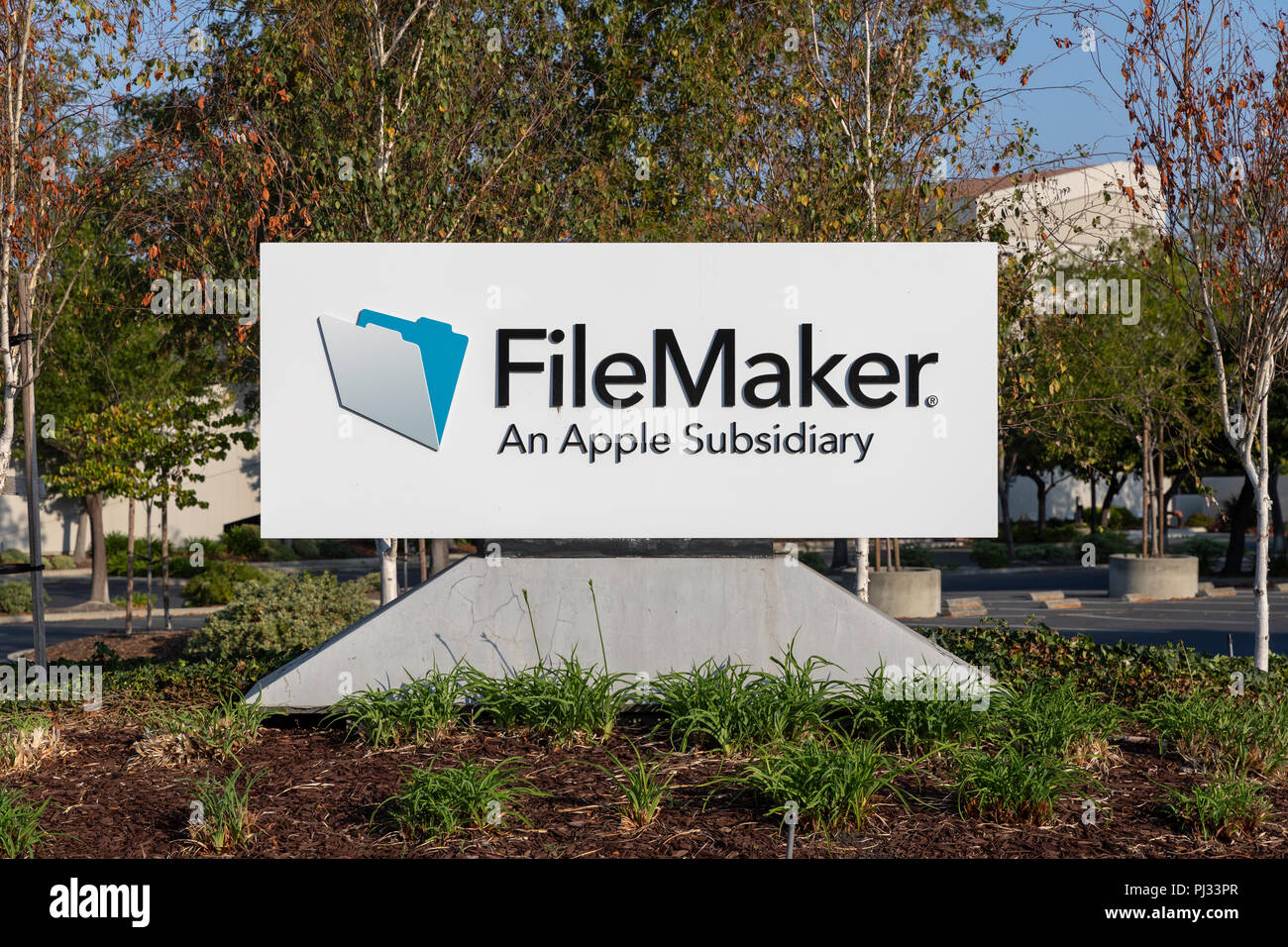 - Une filiale FileMaker Apple, panneau ; Patrick Henry Drive, Santa Clara, Californie Banque D'Images