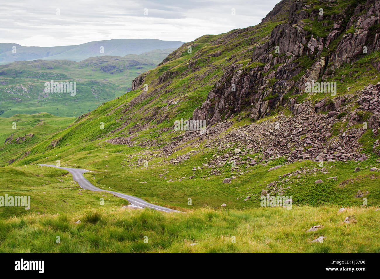 Belles vues de Parc National de Lake District, en Angleterre, sur les montagnes de l'arrière-plan, selective focus Banque D'Images