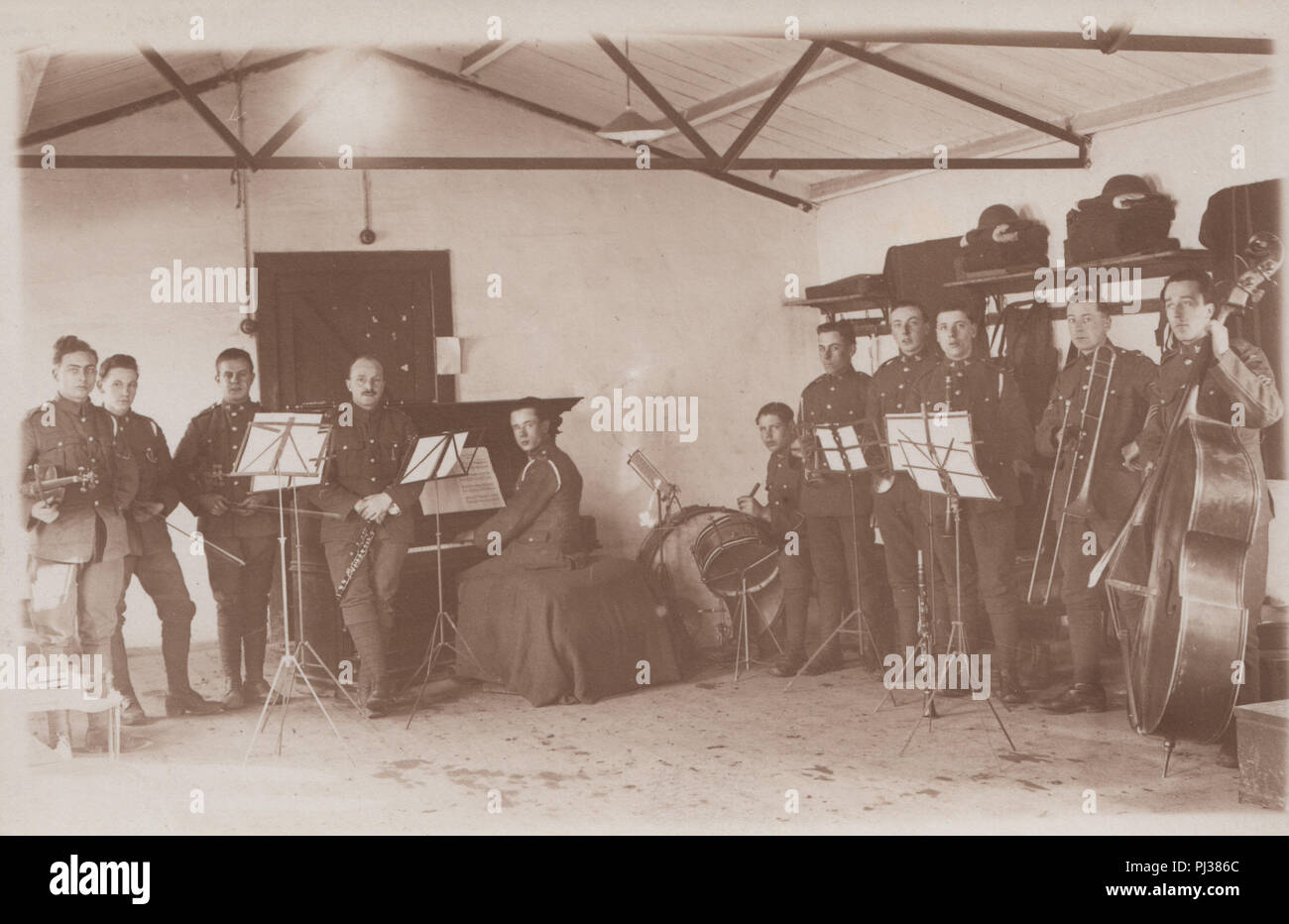 Vintage Photo de musiciens de l'armée britannique Banque D'Images
