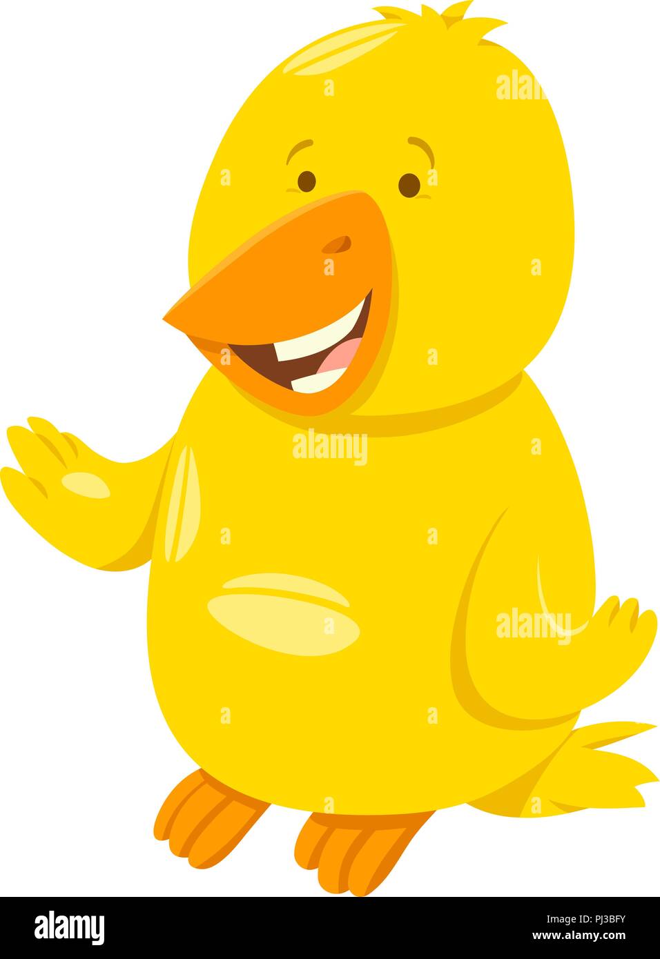 Cartoon Illustration de Canary Bird drôle personnage animal Illustration de Vecteur