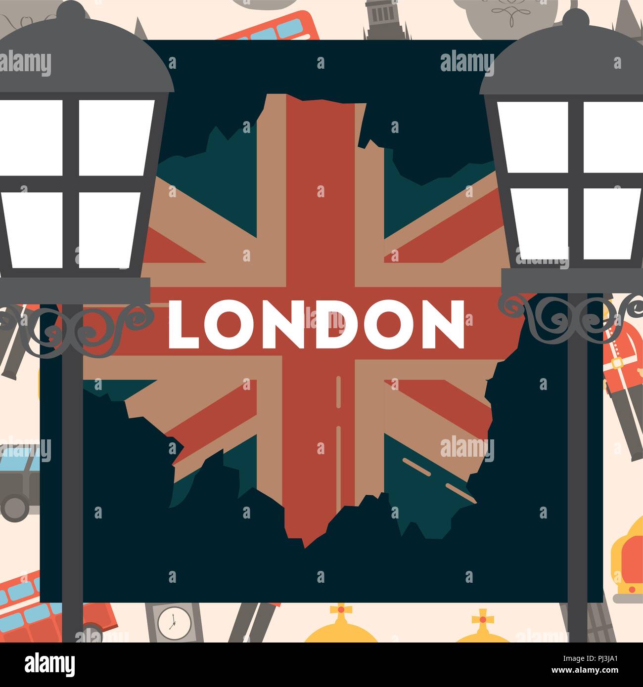 Aiment la visite Londres Illustration de Vecteur