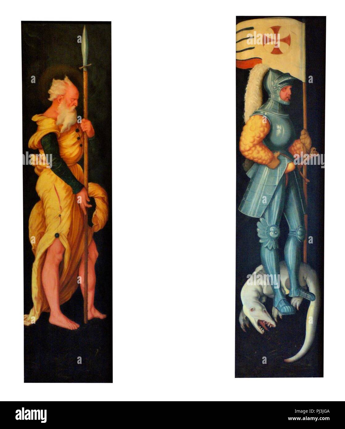 Baldung, St Matthias et St Georges. Banque D'Images