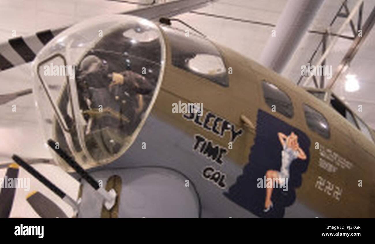 B-17G Flying Fortress sur l'affichage à l'Air Mobility Command Museum. Banque D'Images B-17G Flying Fortress sur l'affichage à l'Air Mobility Command Museum. Banque D'Images