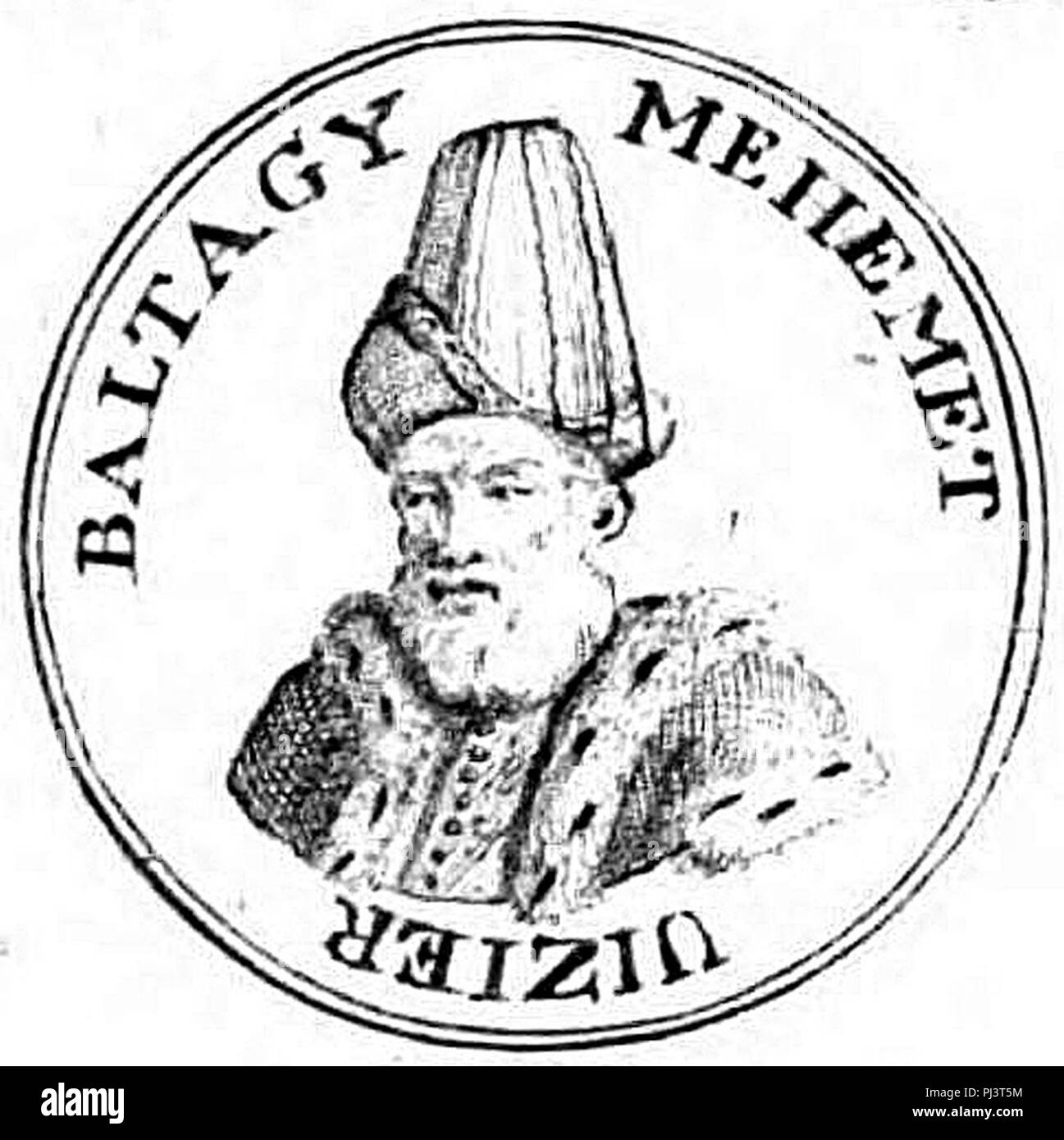 Baltacı Mehmet Pacha de William Hogarth (1697-1764) illustration Bataille du Prout. Banque D'Images