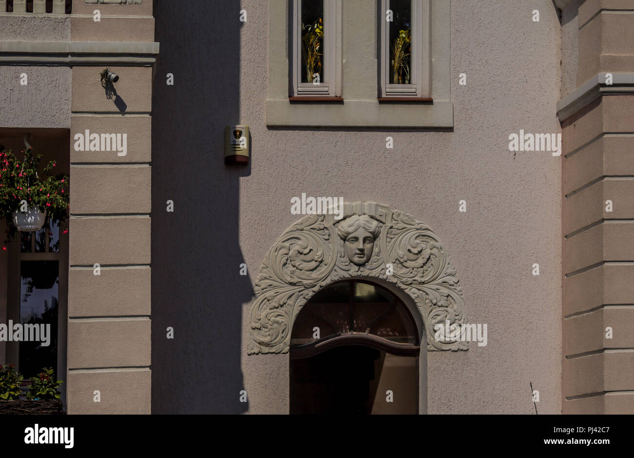 Grande villa de style "Art Nouveau". Le début du xxe siècle. La station balnéaire d'Krynis Archanjel, est situé sur la rive de la mer Baltique. Banque D'Images