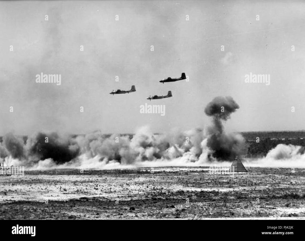 B-26 bombe envahisseurs cible à Eglin AFB 1950. Banque D'Images