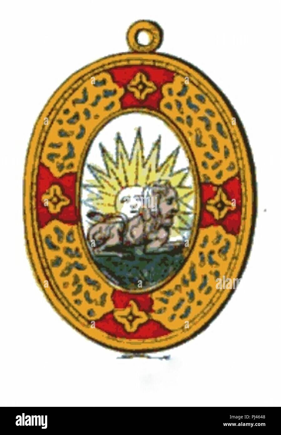 Badge - Ordre du Lion et du soleil 1823. Banque D'Images