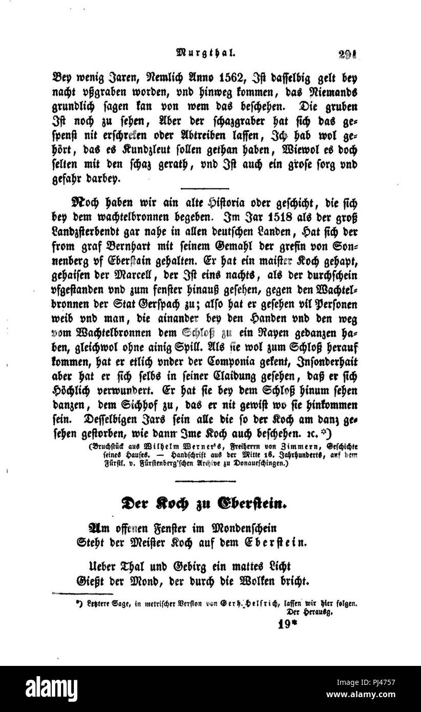 Badisches Sagenbuch II 291. Banque D'Images
