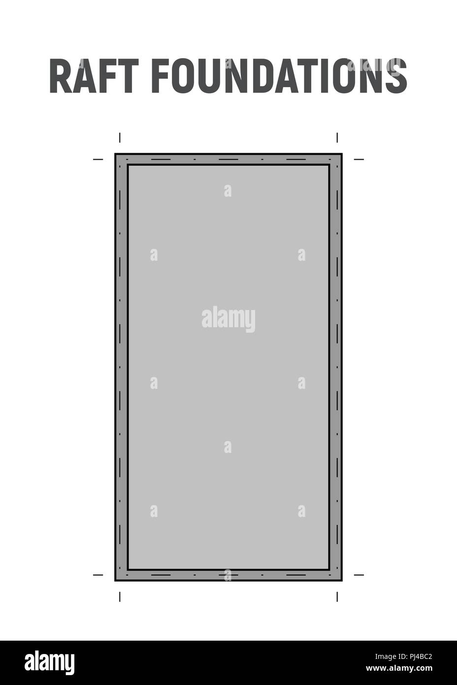 Fond de radeau d'image Blueprint. Construction en béton. Illustration vectorielle. Illustration de Vecteur