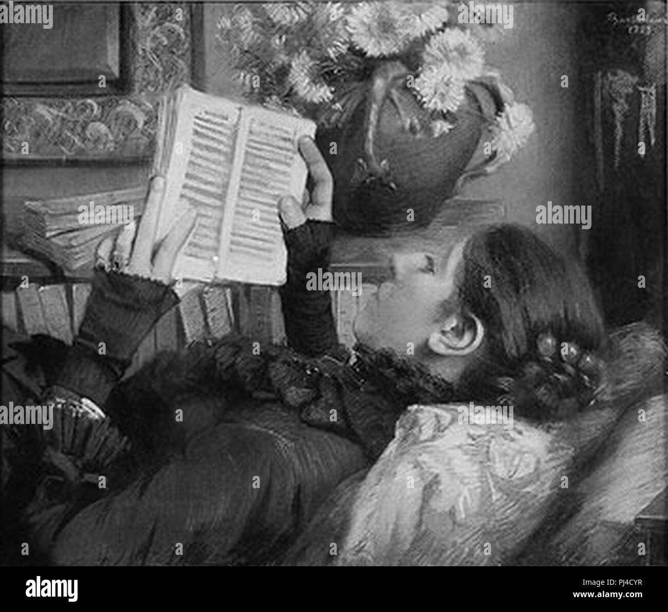 Bartholomé - La Femme de l'artiste. Banque D'Images