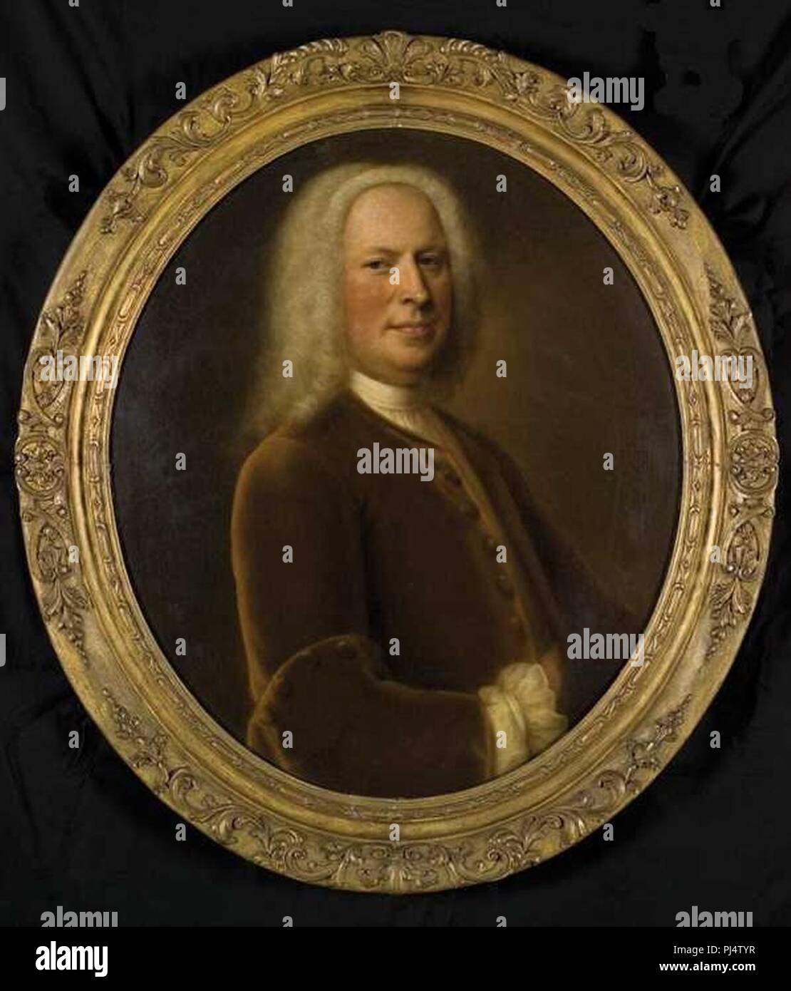 Balthasar Denner - Portret van Pieter van Schoonhoven (1684-1767) Banque D'Images
