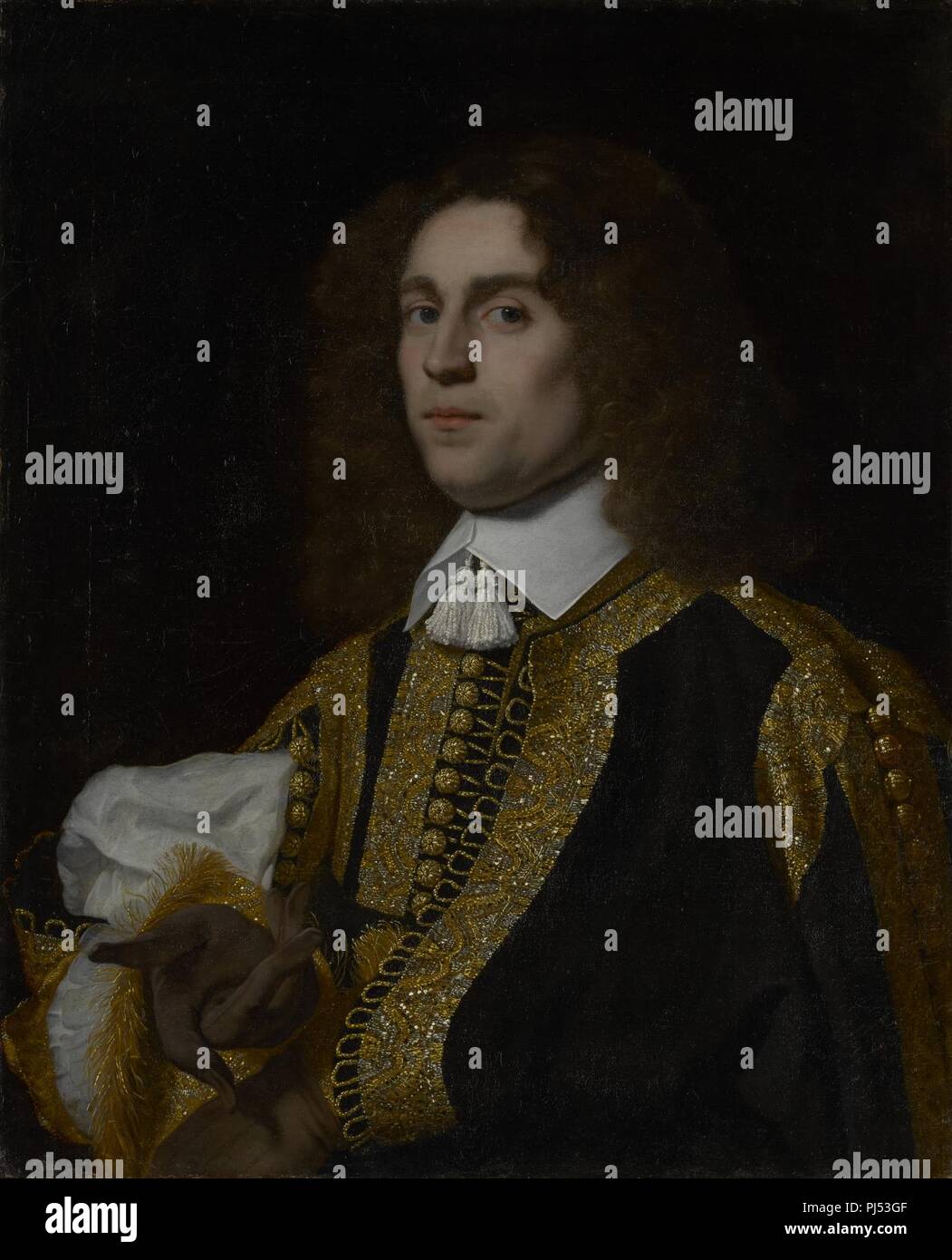 Bartholomeus van der Helst - Portrait d'un jeune homme en costume militaire - Banque D'Images