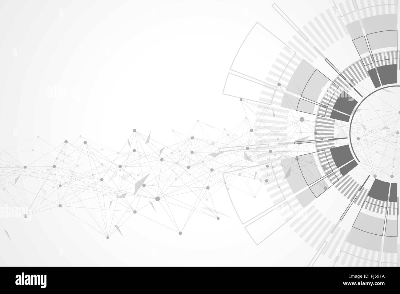 Résumé Contexte La technologie et de la ligne connectée avec des points. Big la visualisation de données. Toile de perspective de la visualisation. Réseaux d'analyse. Vector illustration. Illustration de Vecteur
