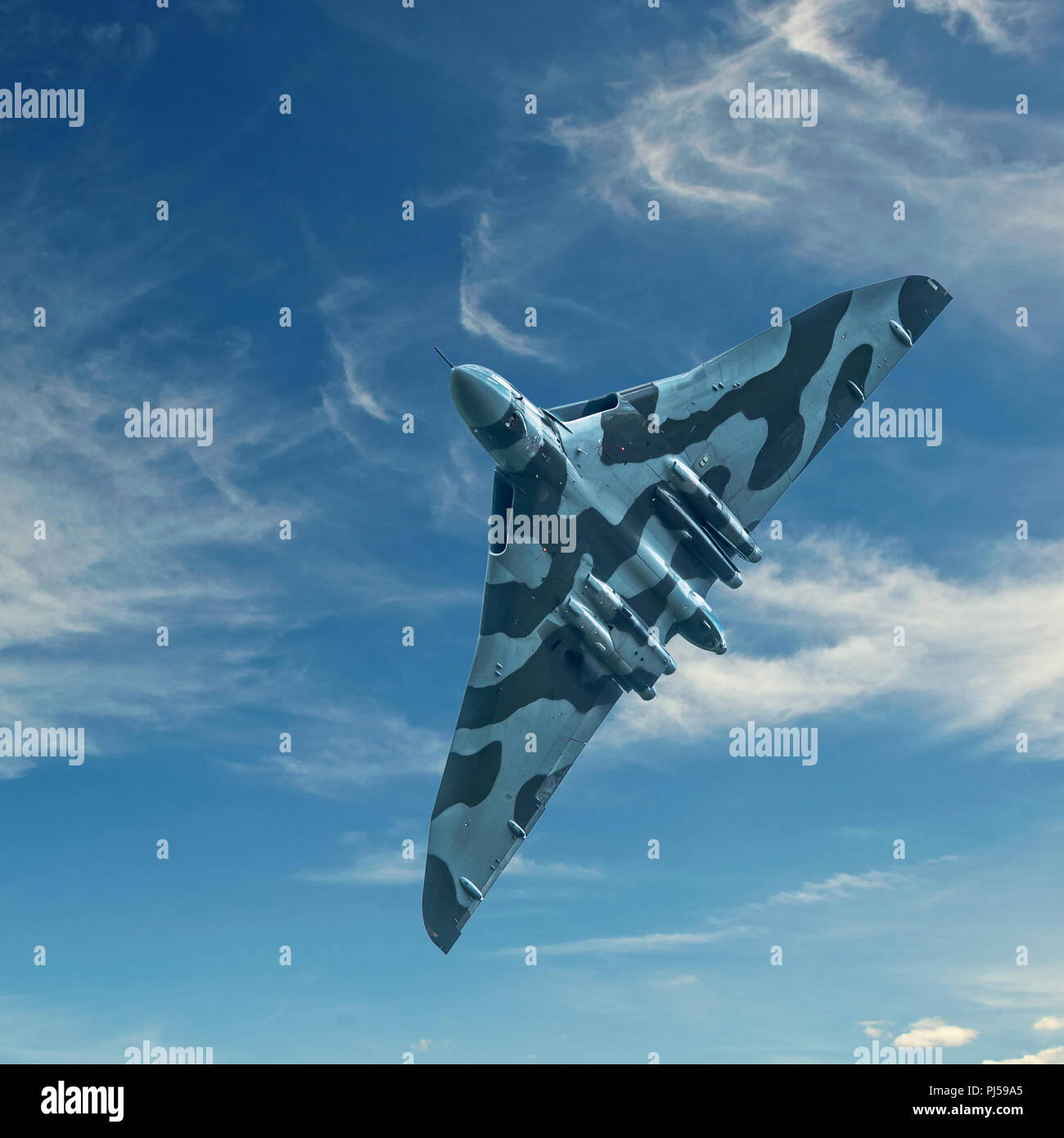 Flying Vulcan Affichage à l'aéroport de Manchester, Barton Banque D'Images