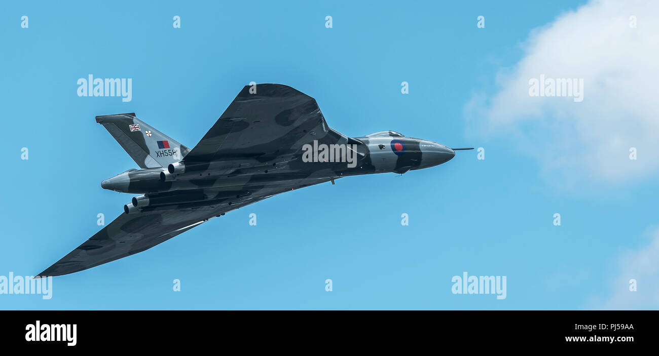 Flying Vulcan Affichage à l'aéroport de Manchester, Barton Banque D'Images