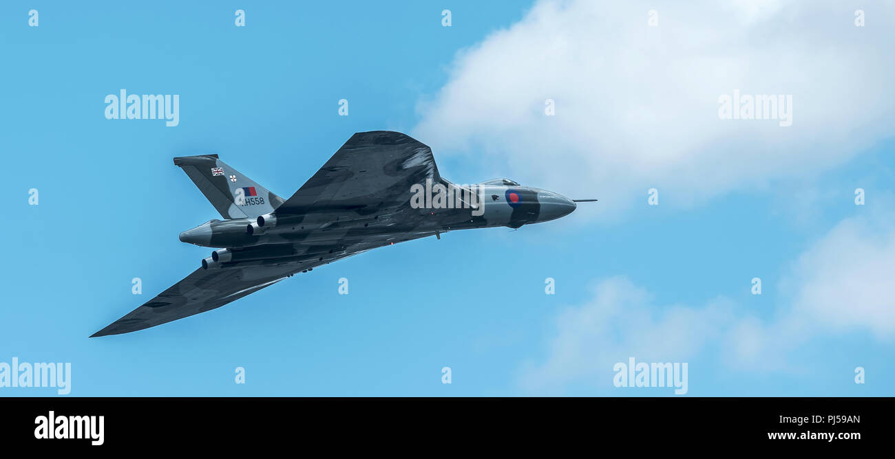Flying Vulcan Affichage à l'aéroport de Manchester, Barton Banque D'Images