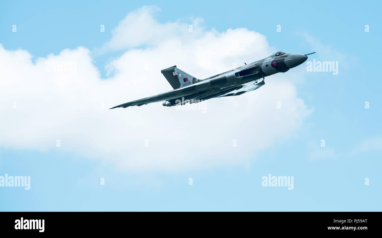 Flying Vulcan Affichage à l'aéroport de Manchester, Barton Banque D'Images