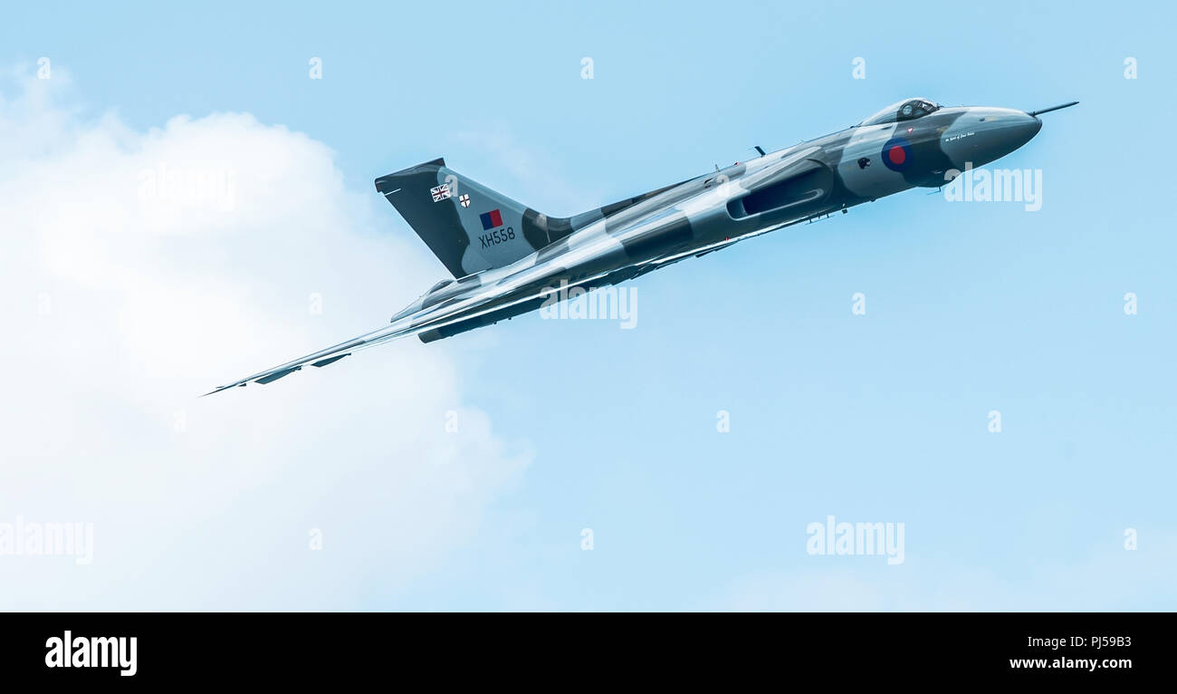 Flying Vulcan Affichage à l'aéroport de Manchester, Barton Banque D'Images
