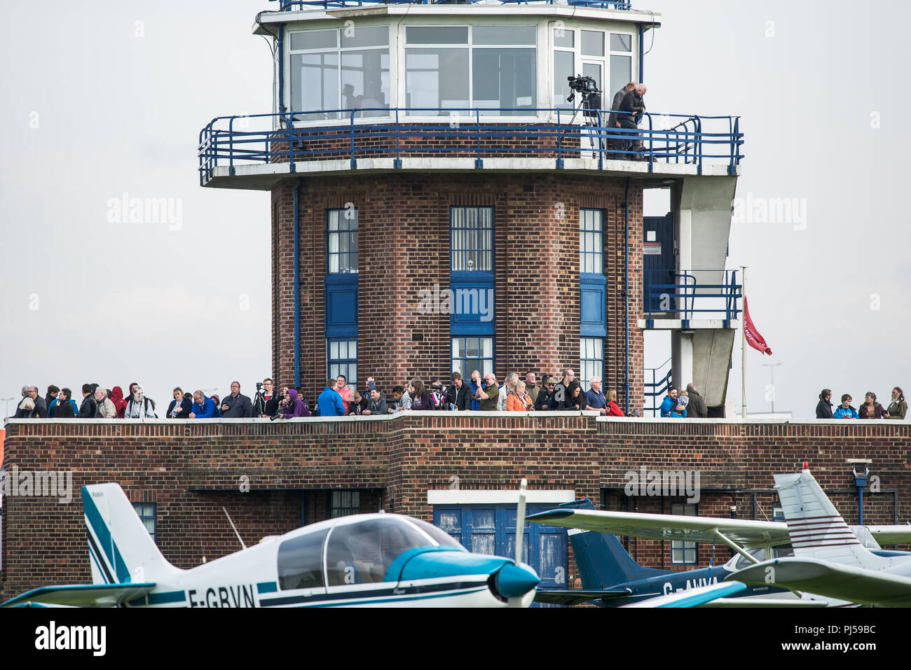 Flying Vulcan Affichage à l'aéroport de Manchester, Barton Banque D'Images