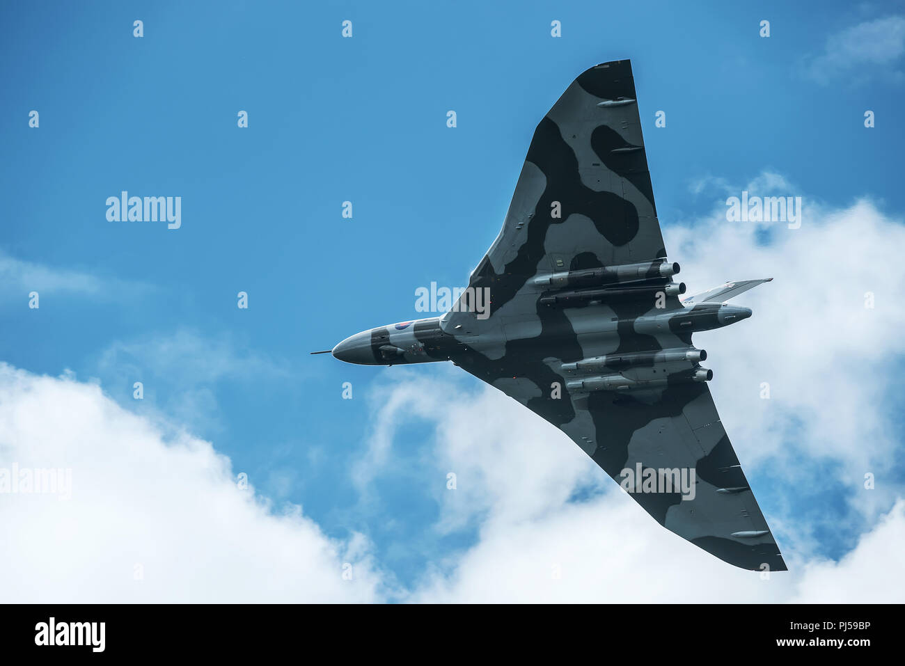 Flying Vulcan Affichage à l'aéroport de Manchester, Barton Banque D'Images