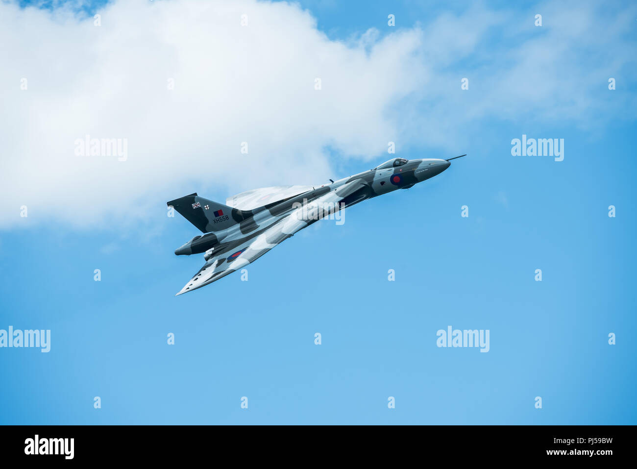 Flying Vulcan Affichage à l'aéroport de Manchester, Barton Banque D'Images