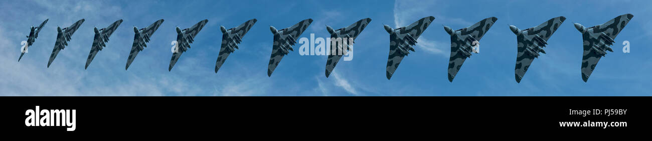 Flying Vulcan Affichage à l'aéroport de Manchester, Barton Banque D'Images