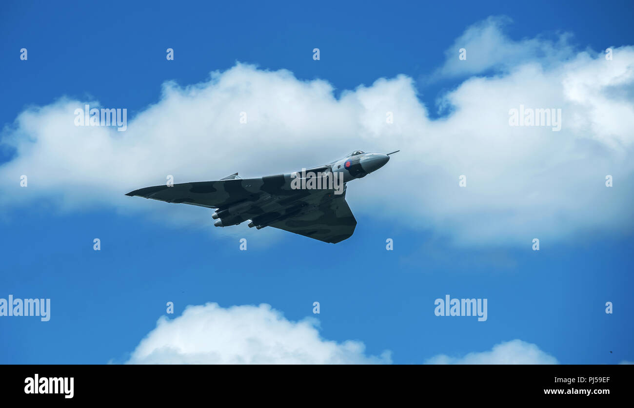 Flying Vulcan Affichage à l'aéroport de Manchester, Barton Banque D'Images