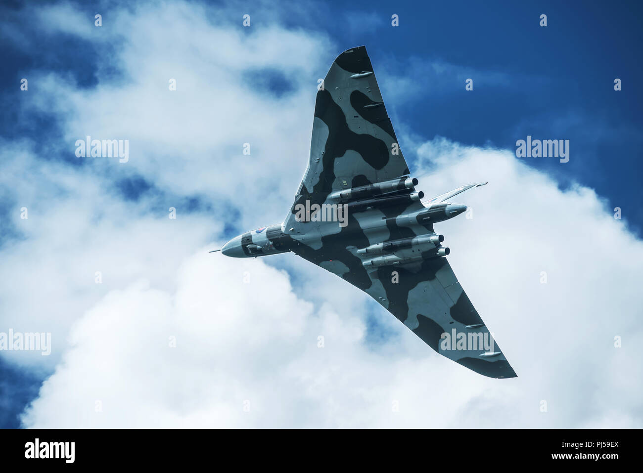 Flying Vulcan Affichage à l'aéroport de Manchester, Barton Banque D'Images
