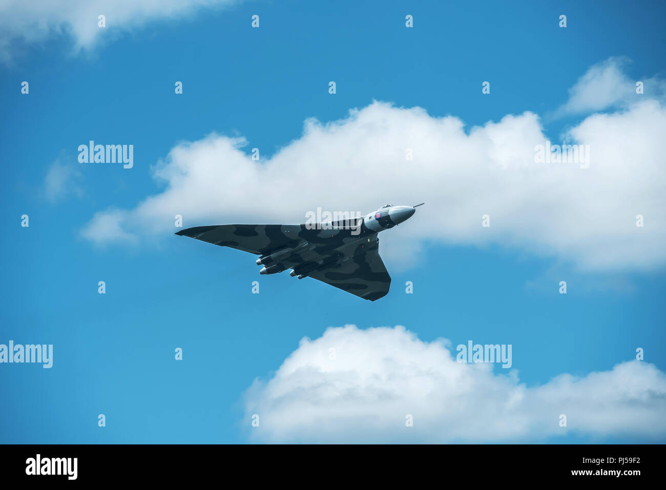 Flying Vulcan Affichage à l'aéroport de Manchester, Barton Banque D'Images