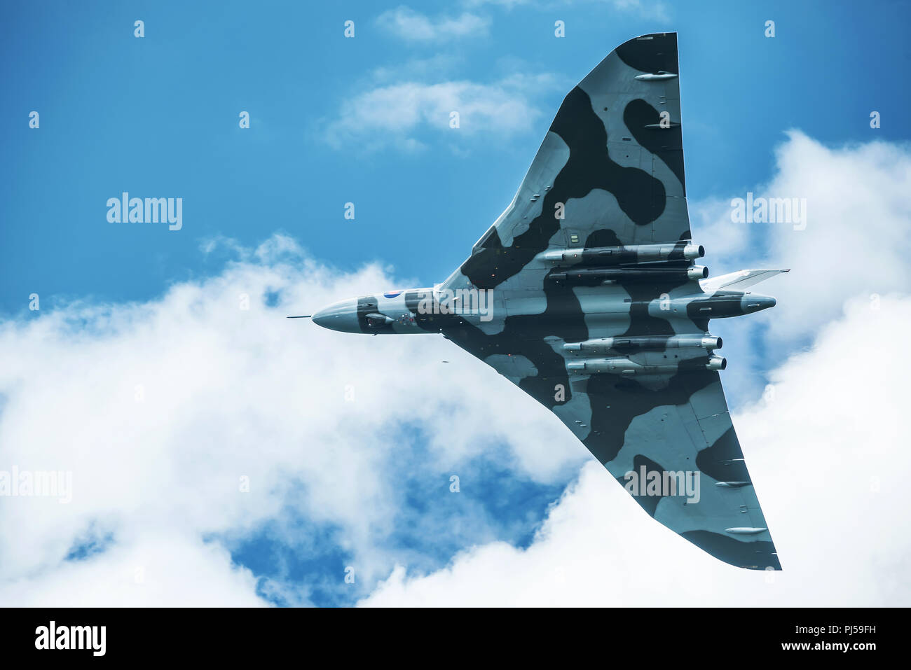 Flying Vulcan Affichage à l'aéroport de Manchester, Barton Banque D'Images