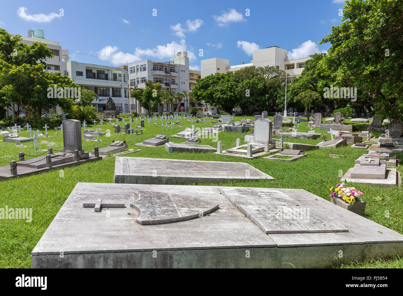 Tomarigaijin International Tomari Cemetery (Cimetière) ; Tomari, Naha, Okinawa, Japon Banque D'Images