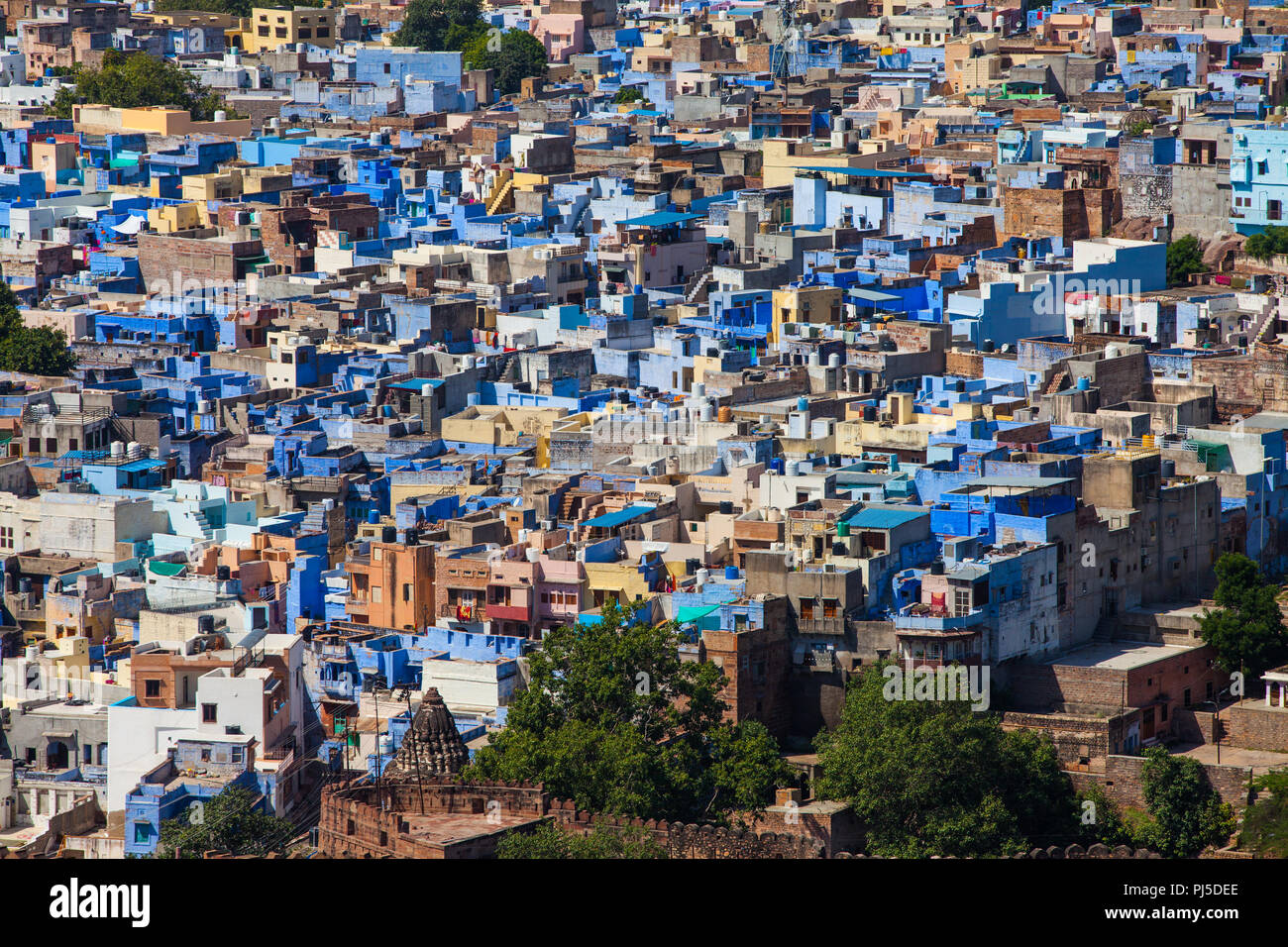 La ville bleue, Jodhpur, Inde Banque D'Images