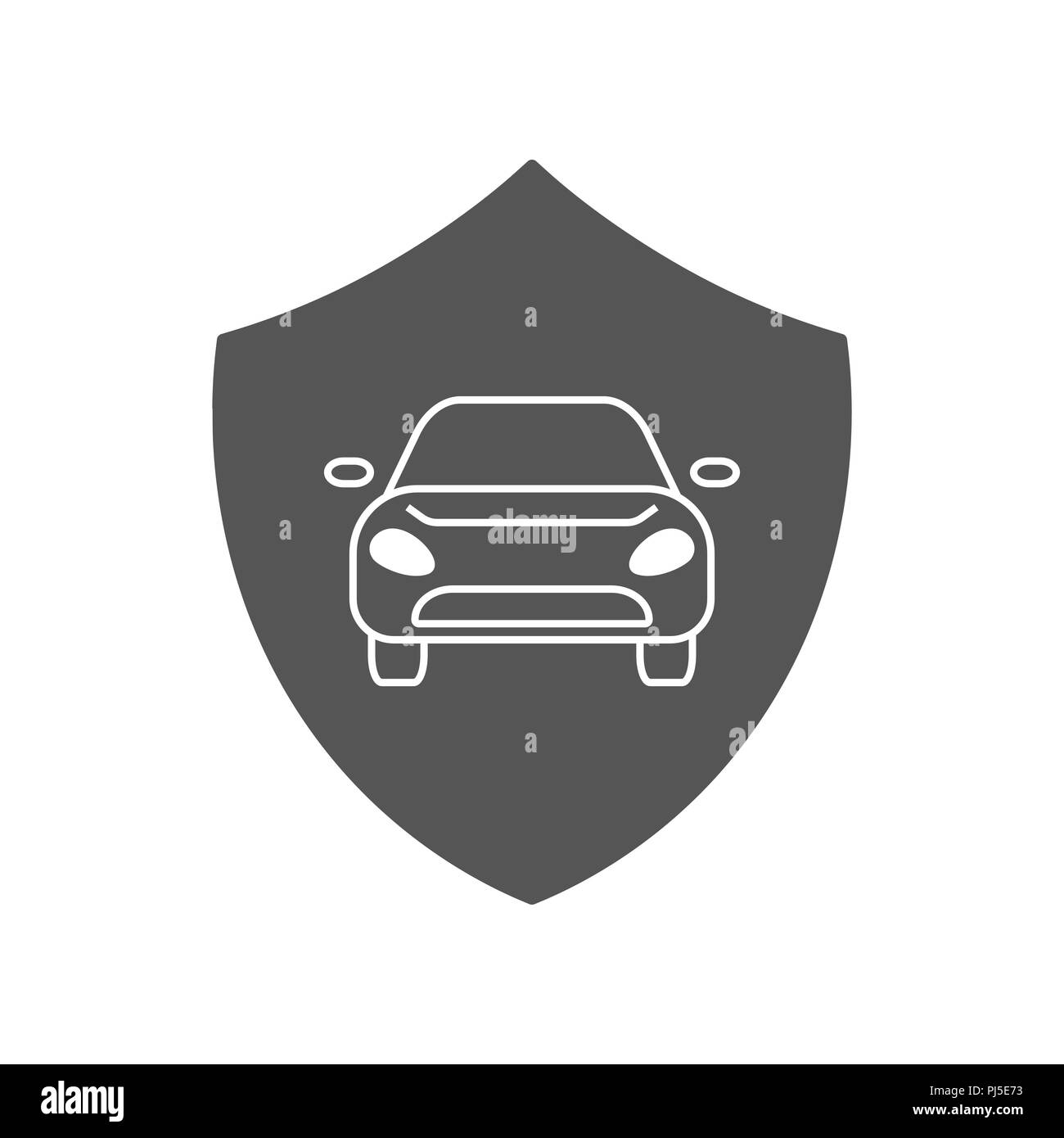 Voiture automobile Shield Logo Design Modèle. L'icône d'assurance auto Illustration de Vecteur