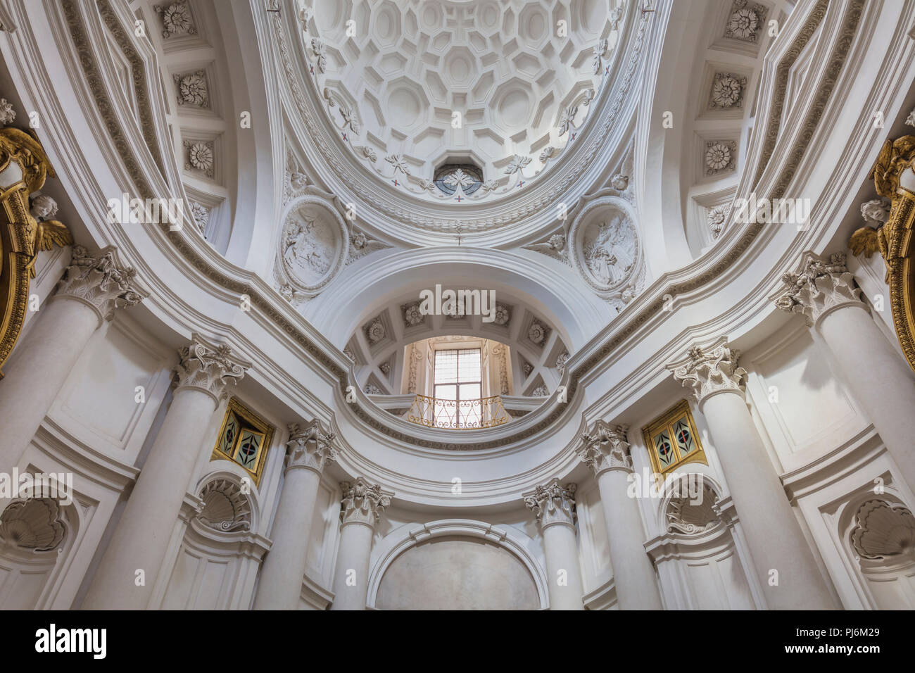 Eglise de Saint Charles des quatre fontaines (1638), San Carlo alle Quattro Fontane, San Carlino, Rome, Latium, Italie Banque D'Images