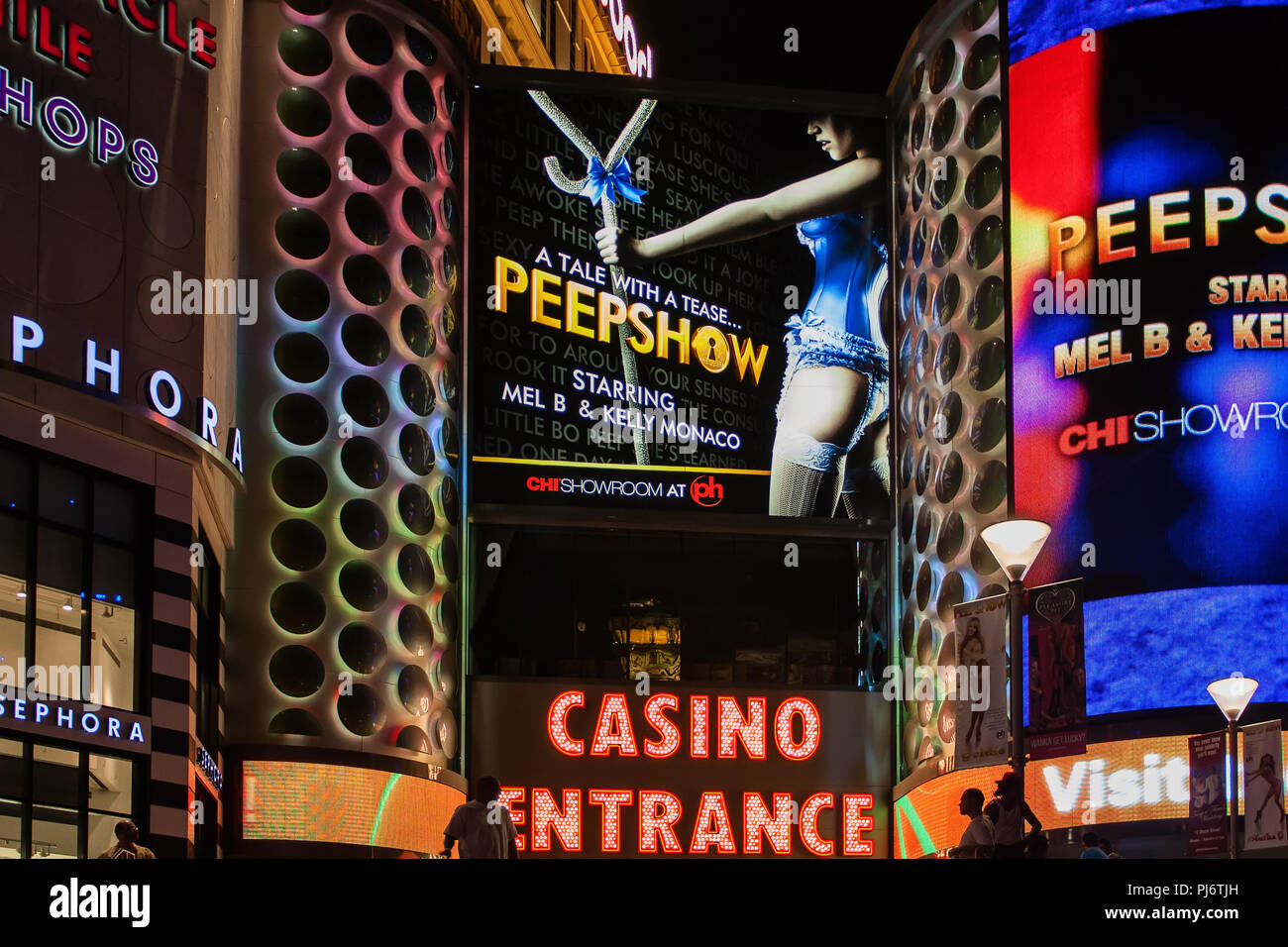 LAS VEGAS - 31 mai 2009 : Las Vegas Planet Hollywood Hotel par nuit Banque D'Images