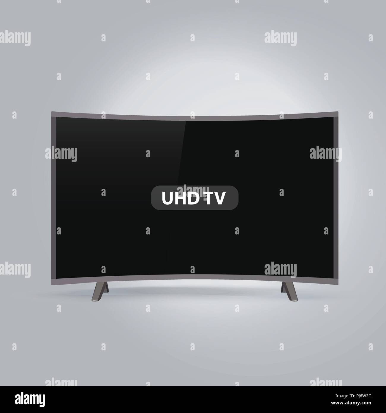 Panneaux LED Smart TV UHD série isolé sur fond gris Illustration de Vecteur