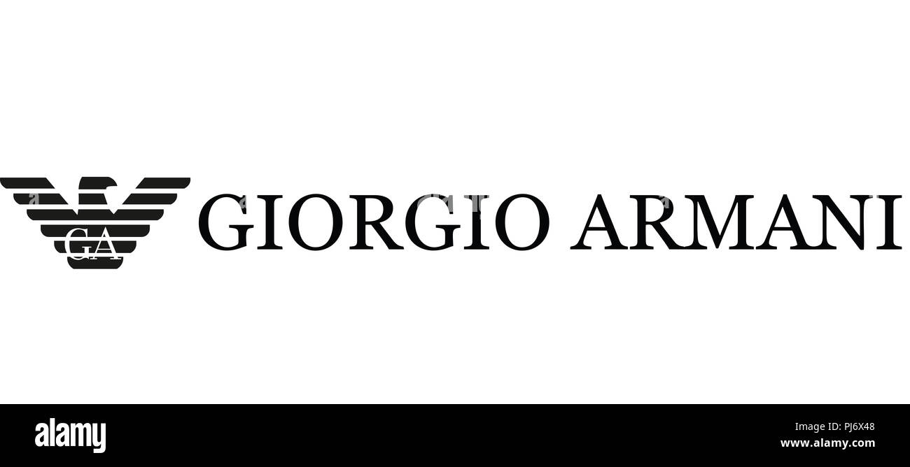 Giorgio Armani mode vêtements de marque logo illustration Photo Stock - Alamy