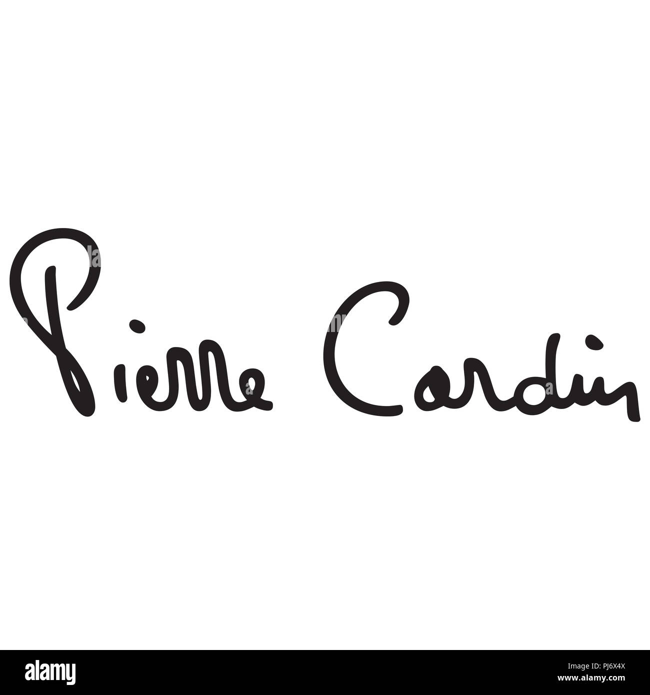 Pierre Cardin mode vêtements de marque de luxe logo illustration Photo  Stock - Alamy