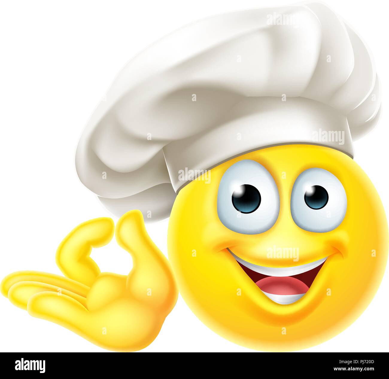 Chef cuisinier Emoji Cartoon geste parfait Illustration de Vecteur