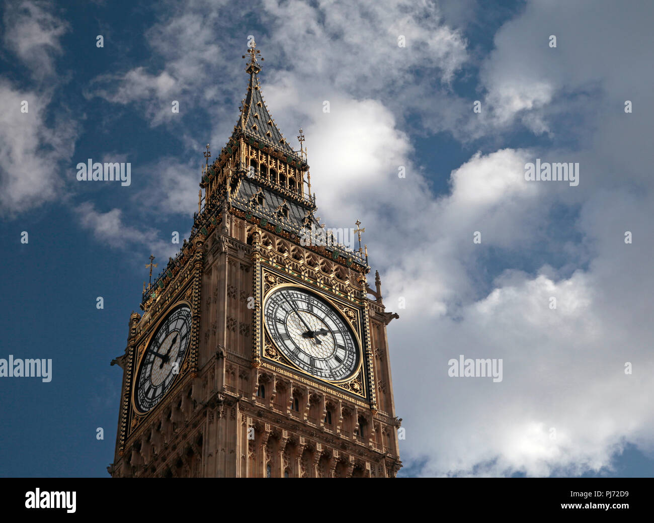 La tour de St Stephens, chambres du Parlement, Londres (Big Ben) Banque D'Images