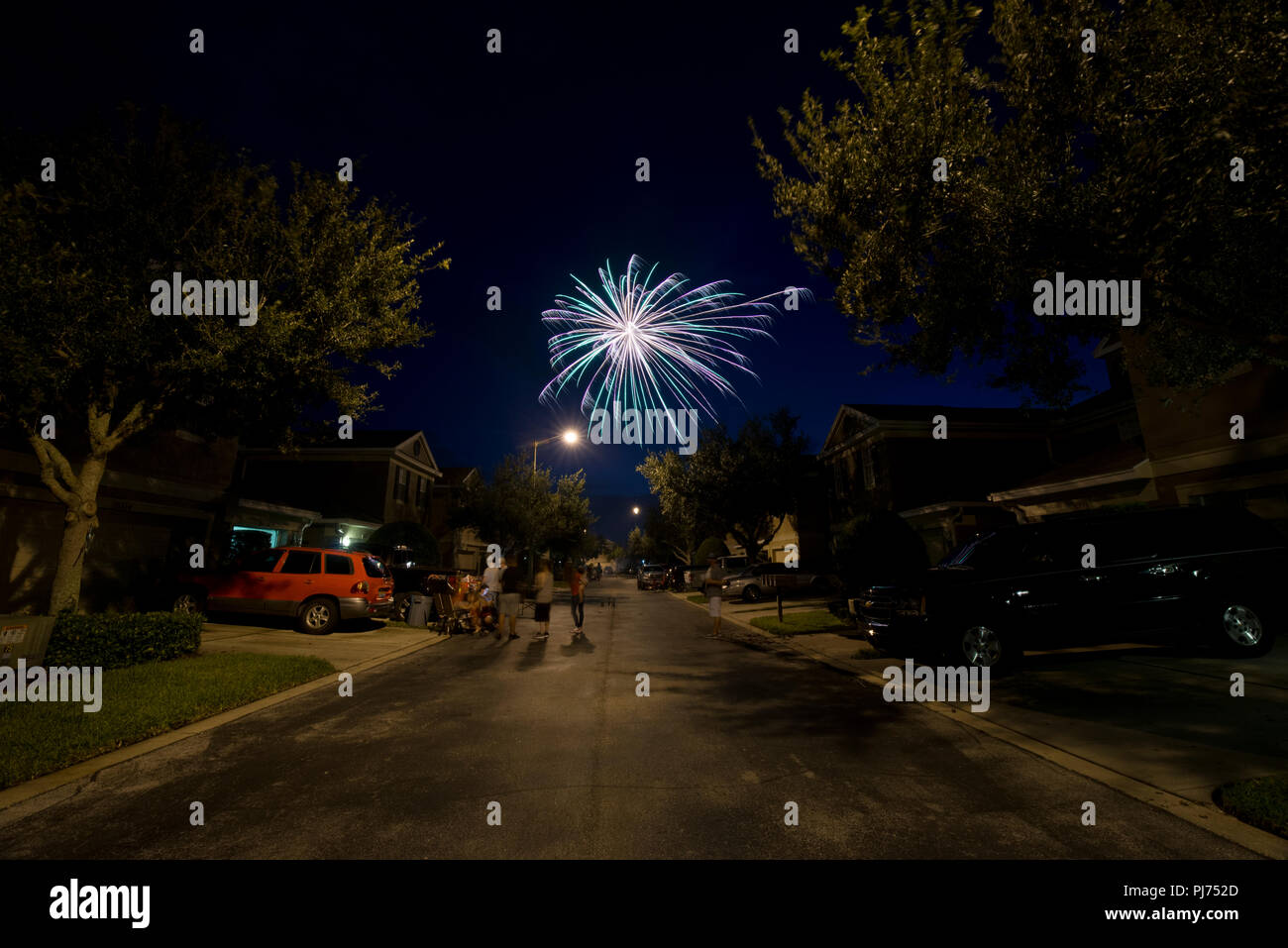 D'artifice voisinage Banque D'Images