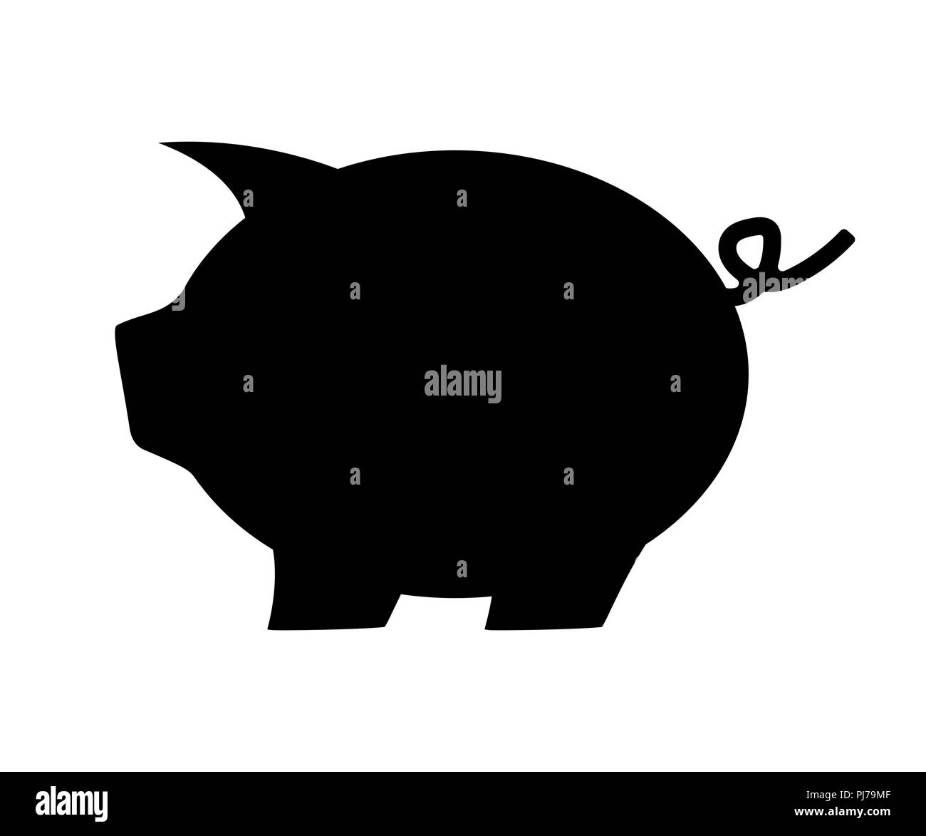 Silhouette d'un porc. Illustration de Vecteur