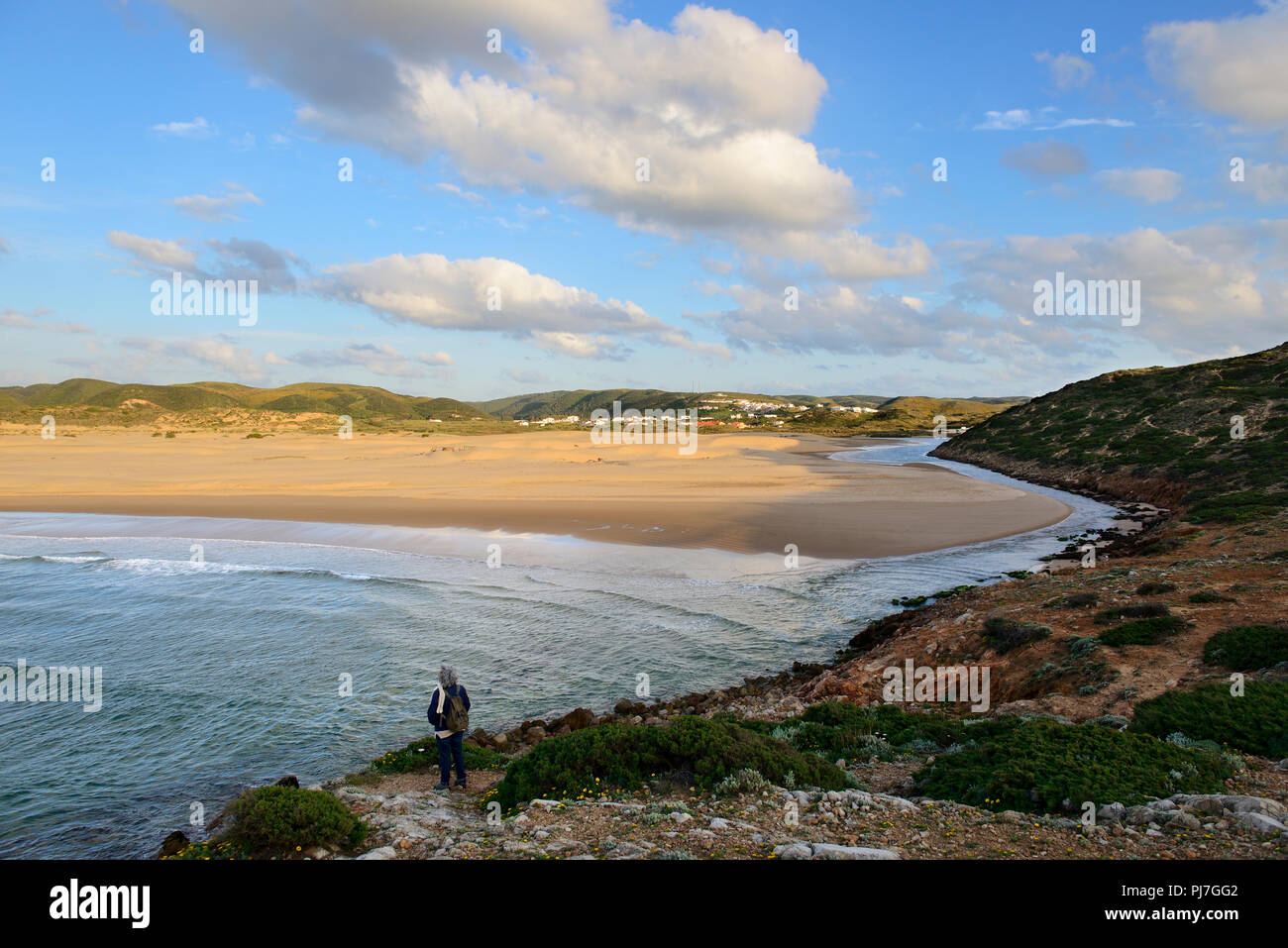 Praia da Bordeira (Bordeira beach). Parc Naturel du Sud-Ouest Alentejano et Costa Vicentina. Algarve, Portugal Banque D'Images